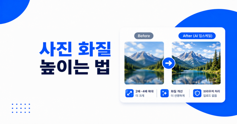 AI 업스케일로 사진 화질을 높일 때 효과와 한계를 구분하는 기준을 정리한 대표 이미지