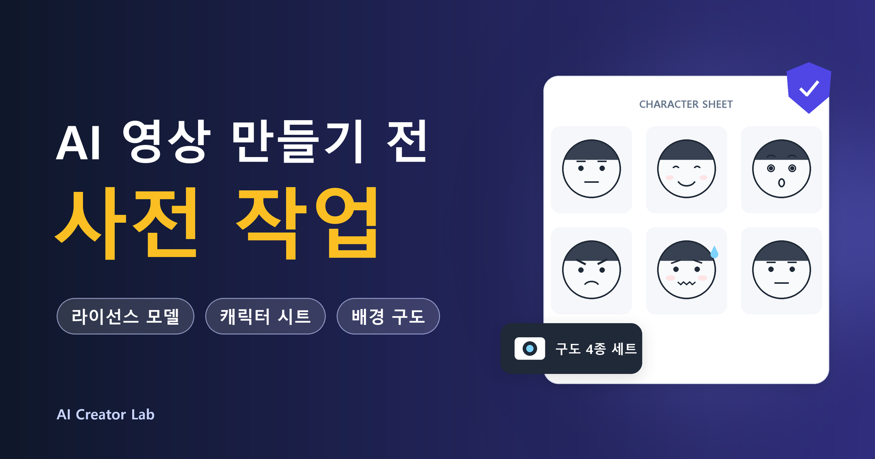 AI 영상 만들기 전 사전 작업 — 라이선스 안전한 모델 세팅부터 캐릭터 시트·배경 구도까지